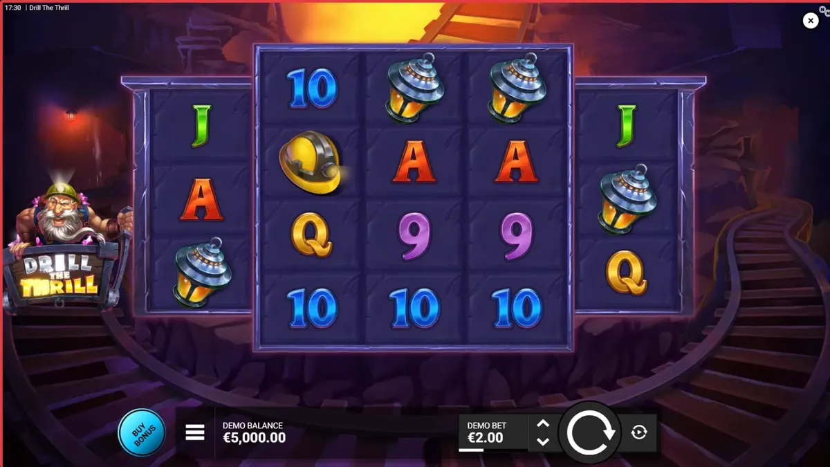 Interface do jogo Drill the Thrill em um smartphone moderno